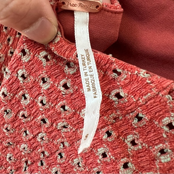 Free People Taking Hearts Mini Dress Knit Retro Style size Small - Picture 7 of 11